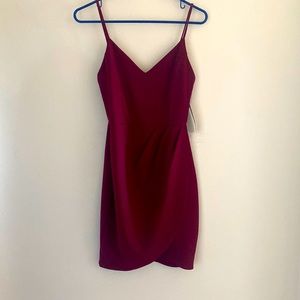 Lulus mini “wine red” bodycon dress